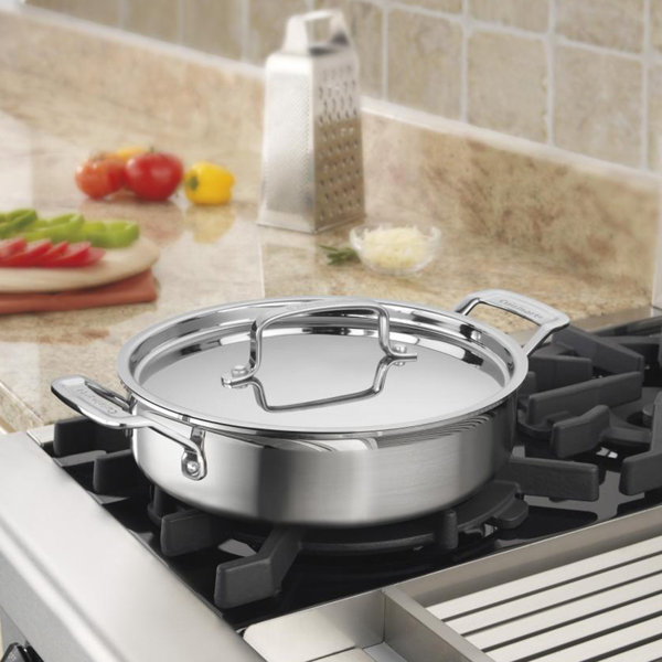 Cuisinart 3 qt. Stainless Steel Round Braiser with Lid Wayfair